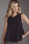 By Anthropologie Cashmere Crew-neck Swing Tank Top In Brown