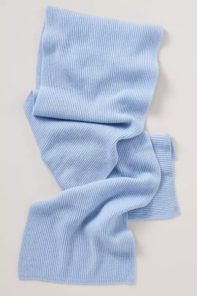 By Anthropologie Cashmere Ribbed Scarf In Blue
