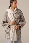 By Anthropologie Cashmere Ribbed Scarf In Gray