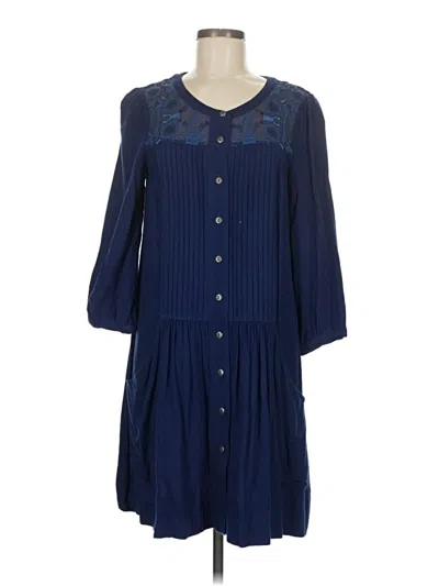 Pre-owned By Anthropologie Casual Dress In Blue