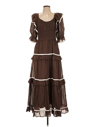 Pre-owned By Anthropologie Casual Dress In Brown