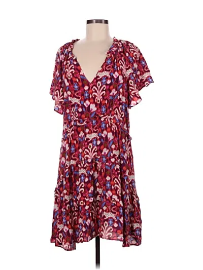 Pre-owned By Anthropologie Casual Dress In Burgundy