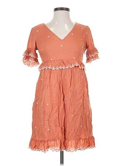 Pre-owned By Anthropologie Casual Dress In Orange