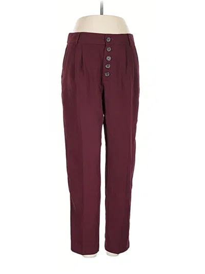 Pre-owned By Anthropologie Casual Pants In Burgundy