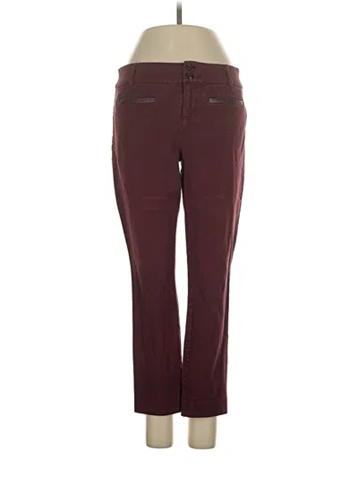Pre-owned By Anthropologie Casual Pants In Burgundy