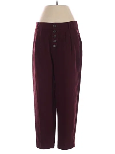 Pre-owned By Anthropologie Casual Pants In Burgundy