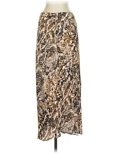 Pre-owned By Anthropologie Casual Skirt In Gold