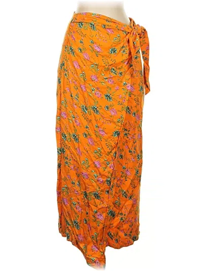 Pre-owned By Anthropologie Casual Skirt In Orange