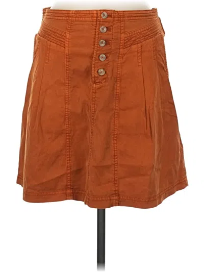 Pre-owned By Anthropologie Casual Skirt In Orange