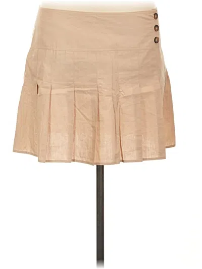 Pre-owned By Anthropologie Casual Skirt In Tan