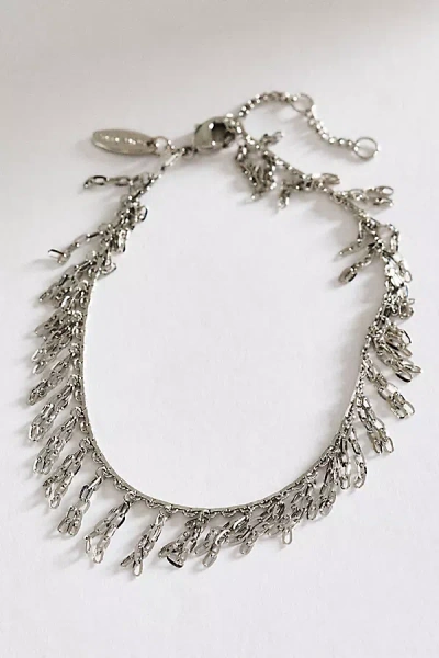 By Anthropologie Chain Fringe Bracelet In Silver