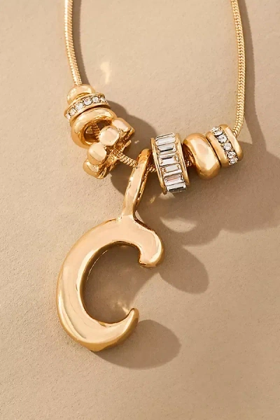 By Anthropologie Charm Bubble Letter Monogram Necklace In Multicolor
