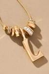 By Anthropologie Charm Bubble Letter Monogram Necklace In Multicolor