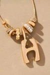 By Anthropologie Charm Bubble Letter Monogram Necklace In Multicolor
