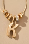 By Anthropologie Charm Bubble Letter Monogram Necklace In Multicolor