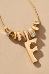 By Anthropologie Charm Bubble Letter Monogram Necklace In Multicolor