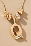 By Anthropologie Charm Bubble Letter Monogram Necklace In Multicolor