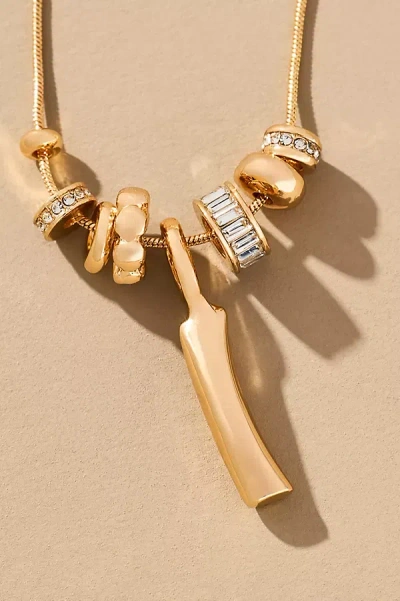 By Anthropologie Charm Bubble Letter Monogram Necklace In Multicolor