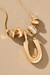 By Anthropologie Charm Bubble Letter Monogram Necklace In Multicolor