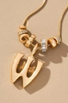 By Anthropologie Charm Bubble Letter Monogram Necklace In Multicolor