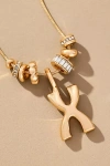 By Anthropologie Charm Bubble Letter Monogram Necklace In Multicolor