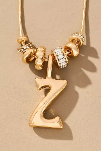 By Anthropologie Charm Bubble Letter Monogram Necklace In Multicolor