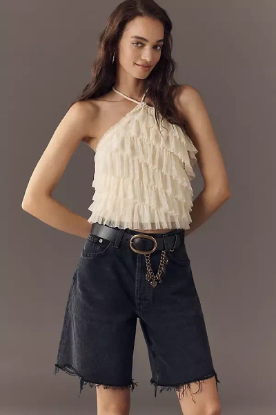 By Anthropologie Charm Chain Oval Buckle Belt