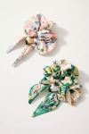 By Anthropologie Charm Scarf Scrunchie In Sand