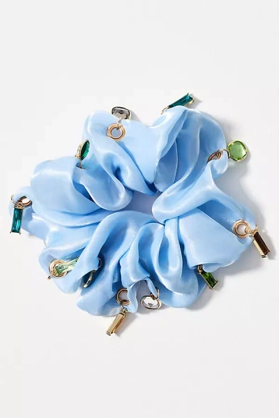 By Anthropologie Charm Scrunchie In Blue