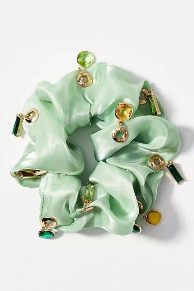 By Anthropologie Charm Scrunchie In Green