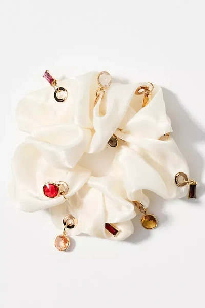 By Anthropologie Charm Scrunchie In White