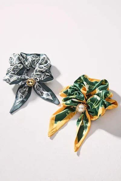 By Anthropologie Charmed Scarf Scrunchies, Set Of 2