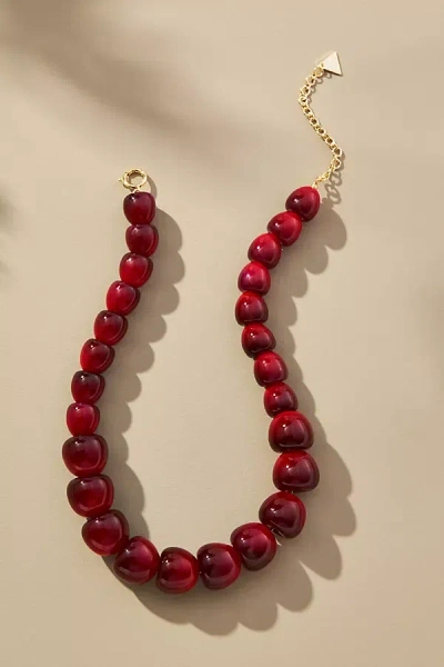 By Anthropologie Cherry Collar Necklace In Brown