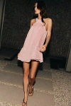 By Anthropologie Chiffon Halter Dress In Pink
