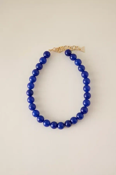 By Anthropologie Chunky Beaded Necklace In Blue