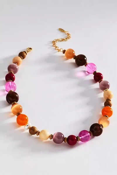 By Anthropologie Chunky Beaded Necklace In Multi