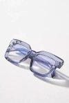By Anthropologie Chunky Cara Translucent Reading Glasses In Blue