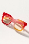 By Anthropologie Chunky Cara Translucent Reading Glasses In Multicolor