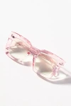 By Anthropologie Chunky Cara Translucent Reading Glasses In Pink