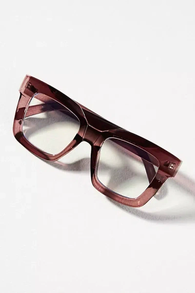 By Anthropologie Chunky Cara Translucent Reading Glasses In Purple