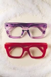 By Anthropologie Chunky Cara Translucent Reading Glasses In Purple