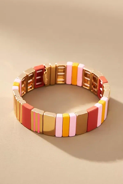 By Anthropologie Chunky Chicklet Bracelet In Multi