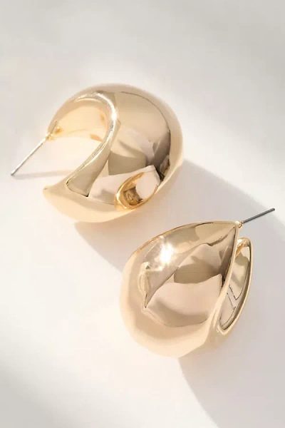 By Anthropologie Chunky Huggie Hoop Earrings In Gold