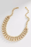 By Anthropologie Chunky Layered Crystal Necklace In Gold