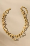 By Anthropologie Chunky Link Lock Necklace In Gold