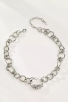 By Anthropologie Chunky Link Lock Necklace In Silver