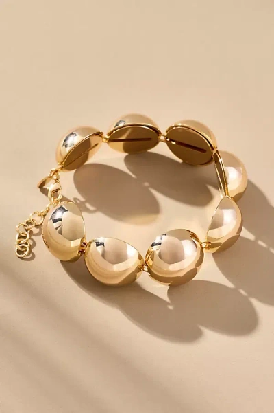 By Anthropologie Chunky Metal Shaped Bracelet In Gold