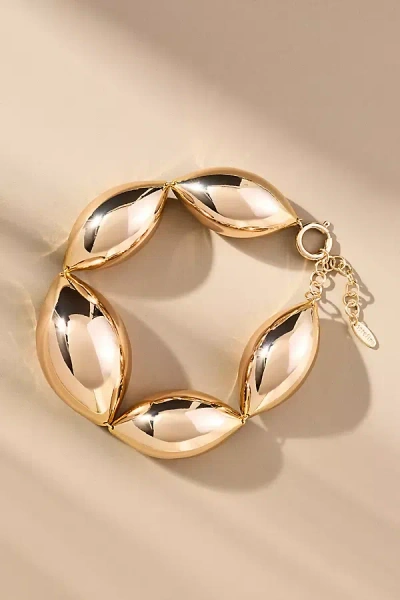 By Anthropologie Chunky Metal Shaped Bracelet In Gold