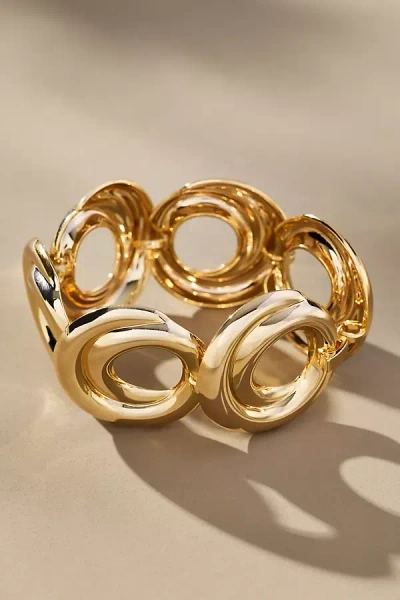 By Anthropologie Chunky Metal Shaped Bracelet In Gold