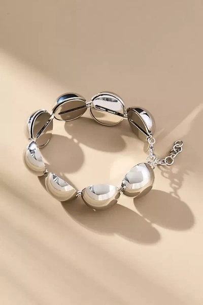 By Anthropologie Chunky Metal Shaped Bracelet In Silver